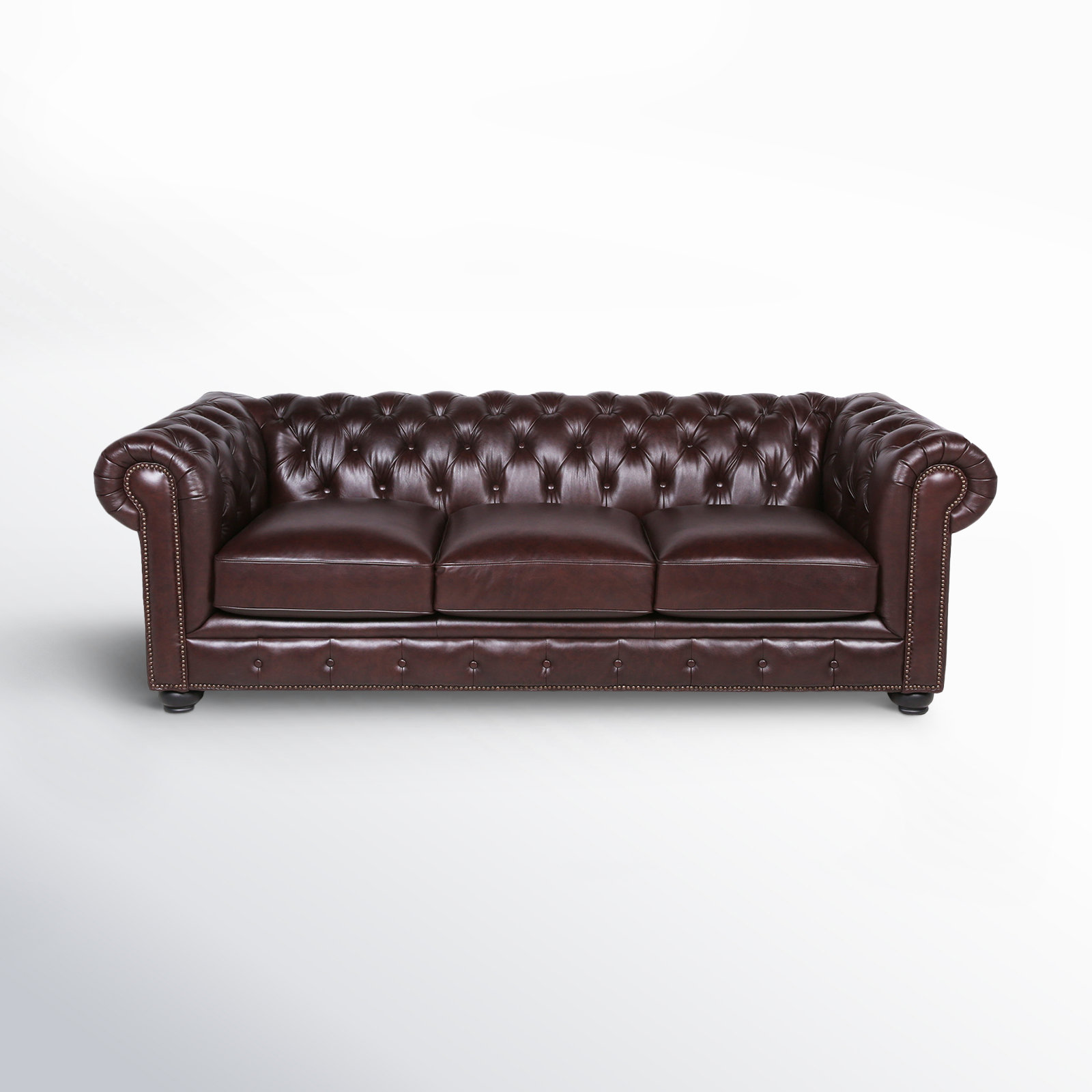 Birch Lane™ Freddie 95'' W Leather Sofa & Reviews | Wayfair